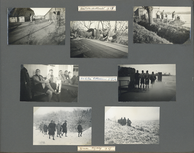 818629 Afbeelding van een bladzijde uit een fotoalbum van scoutinggroep Salwega uit Utrecht met foto's van de ...